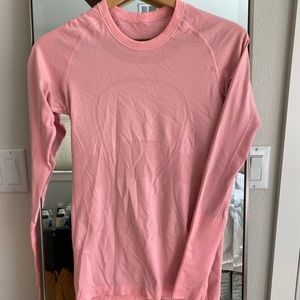 Pink lululemon long sleeve